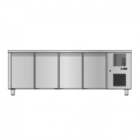 SOFRACOLD - Table GN 1/1 positive sans dosseret - Prof.700 - 4 portes - 420 L - TRG4PSD-2