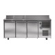 SOFRACOLD - Table snack positive avec dosseret - Prof. 600 - 3 portes - 300 L - TRS3P