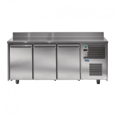 SOFRACOLD - Table snack positive avec dosseret - Prof. 600 - 3 portes - 300 L - TRS3P