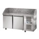 SOFRACOLD - Table à pizza GN 1/1 - Dessus granit - Prof. 750 - 2 portes - 210 L - TPZ2