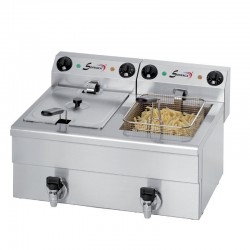 Friteuse électrique de table - 2 x 10 Litres - 230 V - ACFE102N