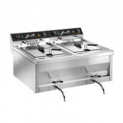 Friteuse électrique à poser - 400 V - Super puissante - 2 x 9 Litres - 92994