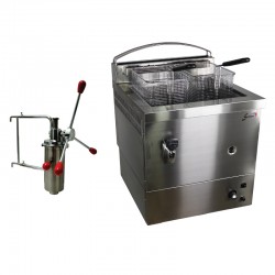 Friteuse foraine gaz 10 L + doseur à chichis - Gaz Butane / Propane - 13206CHI