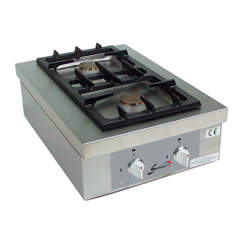 Réchaud Gaz Classique et Wok 1 Feu Sofraca pour Cuisines