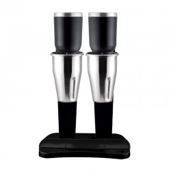 Shaker électrique professionnel - Noir - 2 Bols inox - 2x 1L - 230 V - 34022N