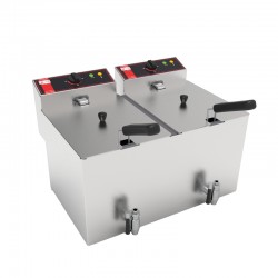 Friteuse électrique à poser - SOFRA-FRYERS® - 2 cuves de 8 L - SOFRAFRY88L