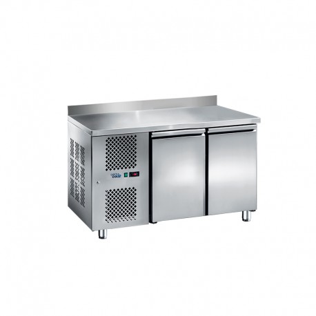 Table refrigerée positive GN 1/1 avec dosseret - 2 portes - Prof 700 mm - Groupe à gauche - TRG2P-GG
