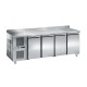 SOFRACOLD - Table réfrigérée positive GN 1/1 avec dosseret - 4 portes - Prof 700 mm - Groupe à gauche - TRG4P-GG