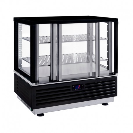 Vitrine réfrigérée de comptoir - 60 L - Noire - VR600N