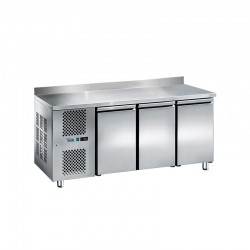 SOFRACOLD - Table réfrigérée positive GN 1/1 avec dosseret - 3 portes - Prof 700 mm - Groupe à gauche - TRG3P-GG-2