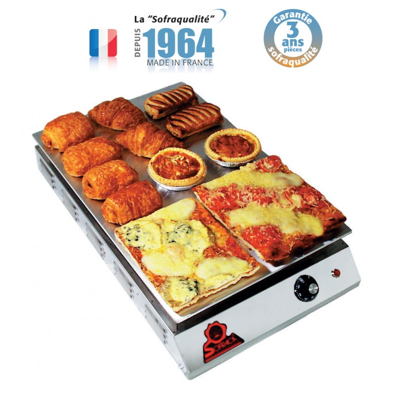 Plaque chauffante de présentation maintien en température L 400 mm