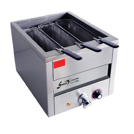 Cuiseur à pâtes - 3 paniers profonds - Cuve de 15 litres - 21202+PAN03