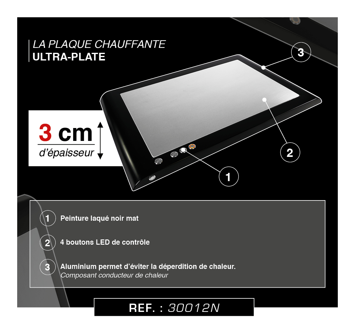 BLACK SERIE PLAQUE CHAUFFANTE