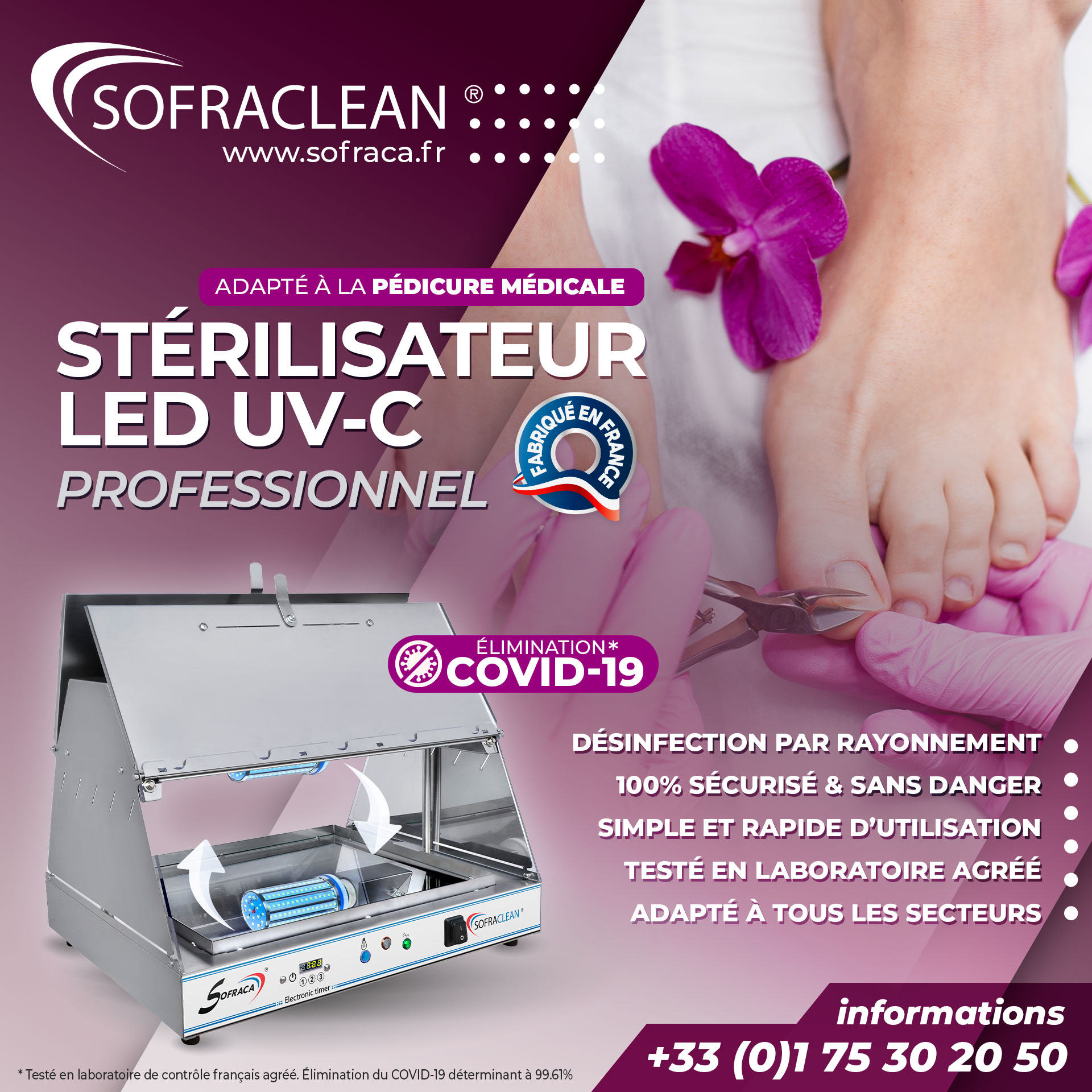 SOFRACLEAN : le stérilisateur UV-C professionnel qui élimine 99