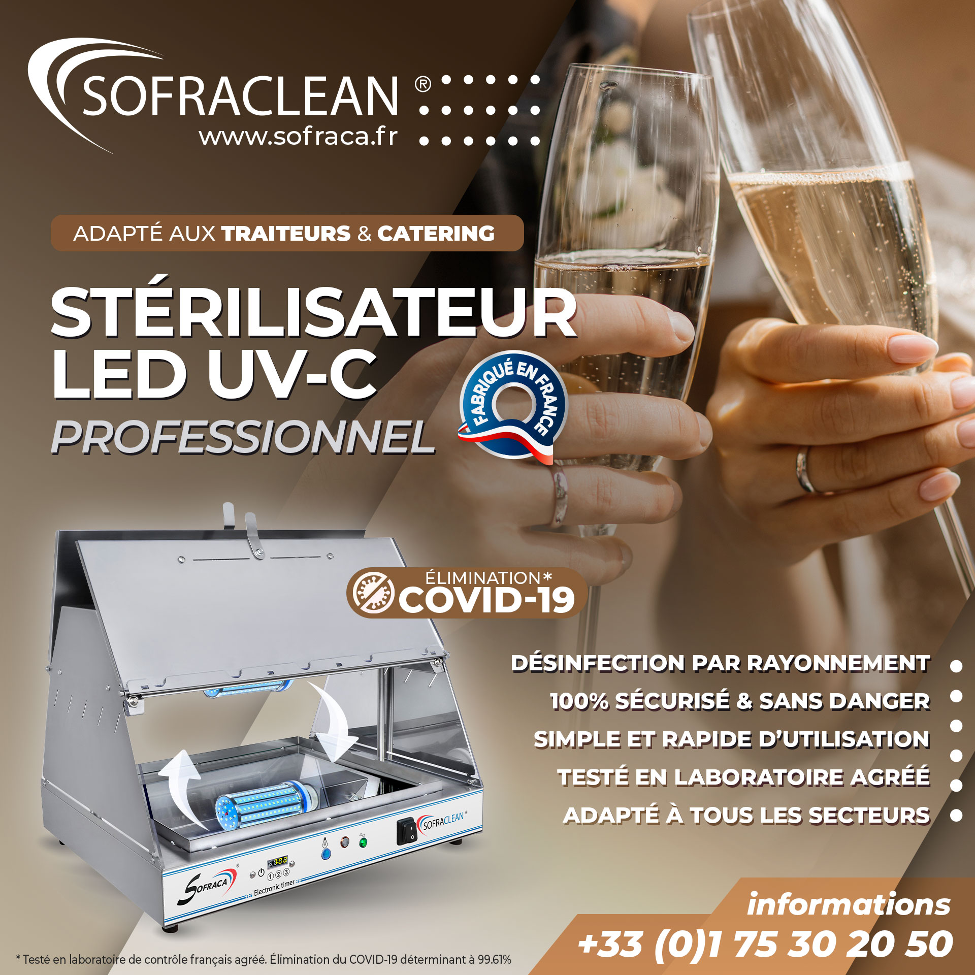 SOFRACLEAN : le stérilisateur UV-C professionnel qui élimine 99